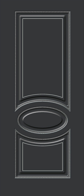 черная межкомнатная дверь Верона патина серебро